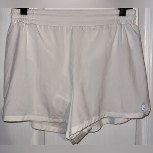 RHOBACK like New White 3” Sunrise Active Short
